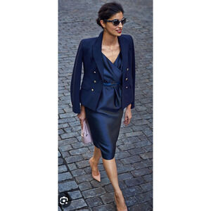 Nordstrom‎ Signature Caroline Issa Sheath Dress Wool Silk Refined Quiet Luxury~4